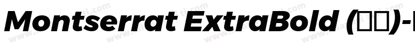 Montserrat ExtraBold (标题)字体转换